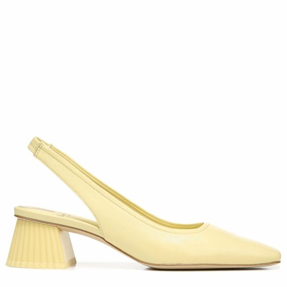 Sam Edelman Toren - Canary Yellow Leather Slingback Scalloped Heel Sam Edelman - Picture 1 of 7